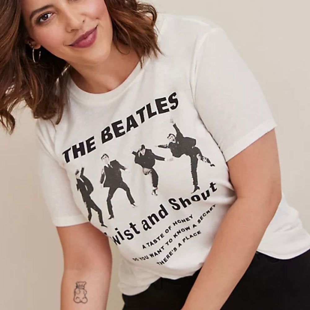 TORRID BEATLES CLASSIC FIT COTTON CREW NECK TEE